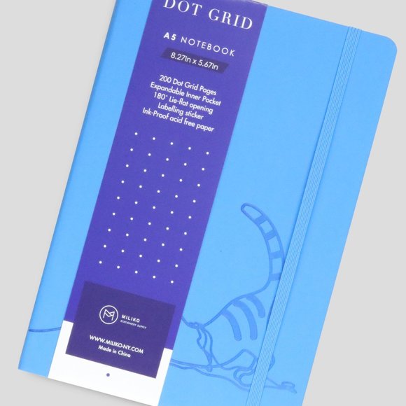 BLUE CAT A5 SOFT TOUCH COVER BANDED 5PCS(DOT GRID) - Picture 6 of 6